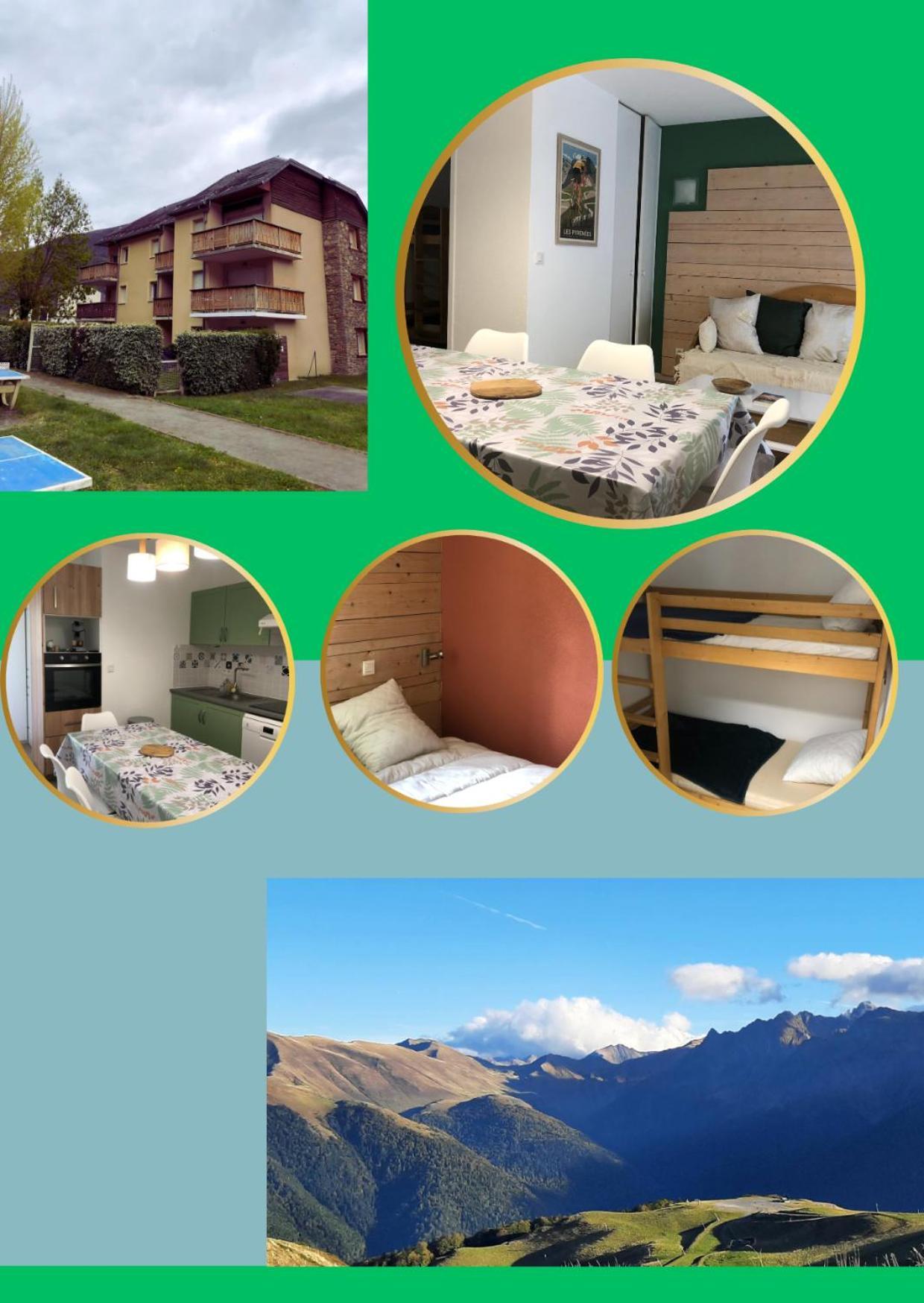 Appart T 3 Bagneres-De-Luchon Vue Montagne - Piscine Mi Juin 외부 사진